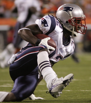 New England Patriots Asante Samuel Carson Palmer interception