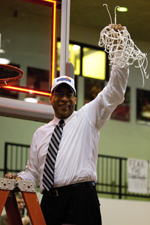UMBC basketball coach Randy Monroe