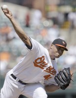 Baltimore Orioles starter Daniel Cabrera (AP Photo by Rob Carr)