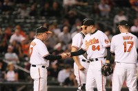 Dave Trembley removes Brad Bergesen