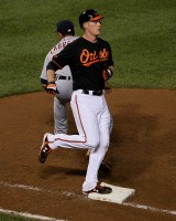 Matt Wieters crosses the base