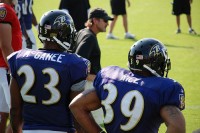 Ravens running backs Willis McGahee and Ray Rice